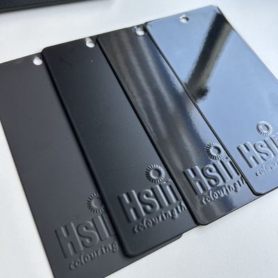 طلاء مسحوق كهربائي ثابت أسود RAL9005 مخصص مع نهاية متطاطية لامعة وتجفيف 180-200 درجة مئوية