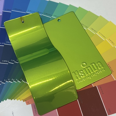 التعبئة العاكسة الكرومية الخشبية الخضراء الوهمية الغطاء المسحوق النيون تطبيق غطاء المسحوق الأخضر